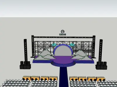 3d stage design for  YEP 2024 - 4 design 3d model Texture