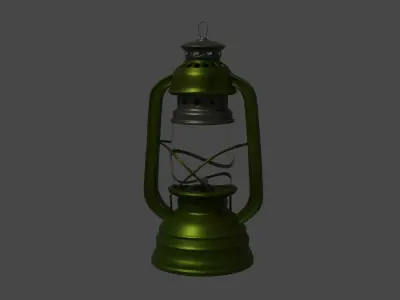 Gaslight lamp Low-poly 3D model