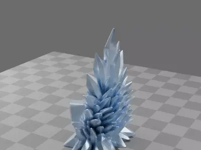 Fantasy Ice Crystal Throne 3D model