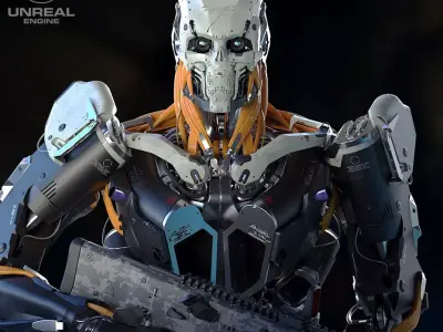 Evil Machine Low-poly 3D model