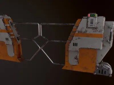 Turnstile star wars force awakens gate Low-poly 3D model