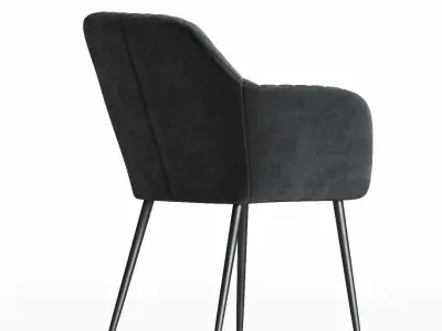 Deephoue Chair Lausanne sea blue velvet 3D model