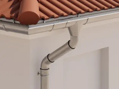 German Gutter System 3D model