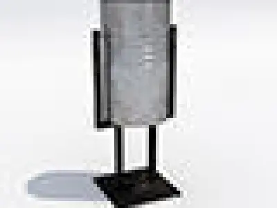 Street trash can- 7 3D model