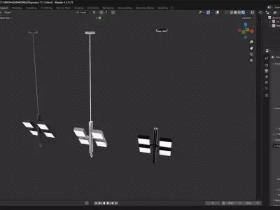 Pendant Light 3D model 15