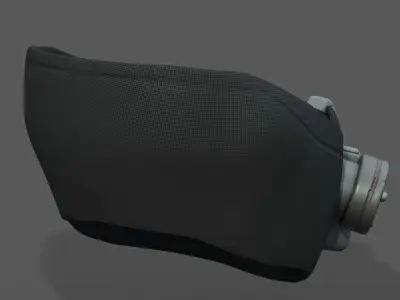 Gas mask respirator scifi futuristic PBR  Low-poly 3D model