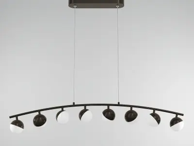 CHOIR light fixture with six lights hanging from ceiling 3D model
