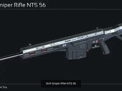 Scifi Sniper Rifle Collection 3D Model Pack