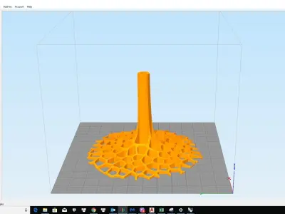 Tree Voronoi Art Lampshade  3D print model