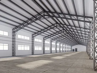 warehouse 02 lowpoly Low-poly 3D model