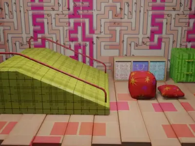 Low Poly interior assets Low-poly 3D model