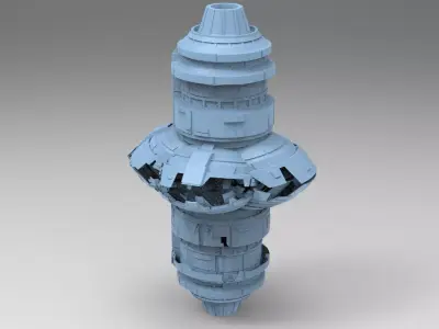 Moon base Power relay Tower 6 3D model