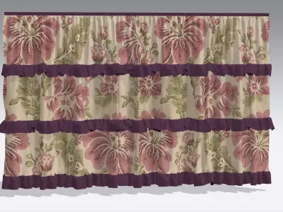 Curtain Low-poly 3D model 53