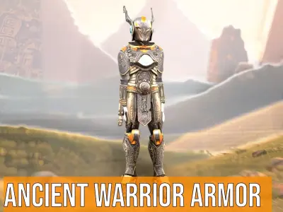 Ancient Warrior Armor model pack Low-poly 3D model