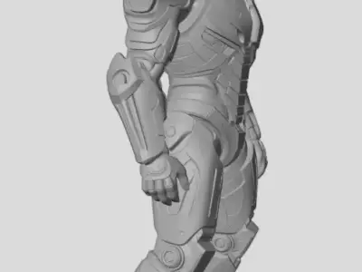 Futuristic Warrior 3D model