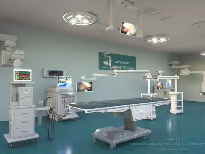  HOSPITAL OPERATING ROOM  FULL FLOOR 3D model