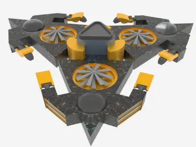 Mars - A500 Spaceship  Low-poly 3D model