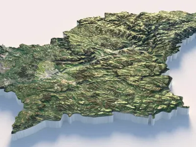 Luxembourg Terrain Country 3D model