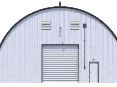 Industrial Hangar PBR Low-poly 3D model