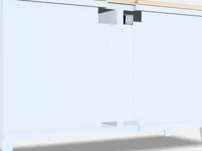 BESTA TV bench with doors 36 Low-poly 3D model