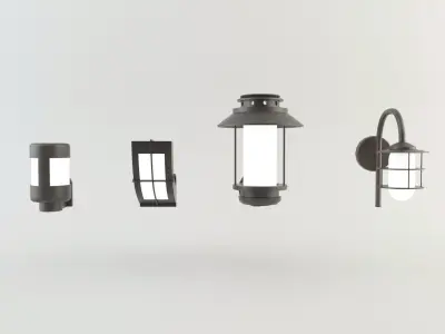 Outside Lighting 1 Low-poly 3D model
