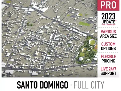 Santo Domingo - 3D City Model Low-poly 3D model