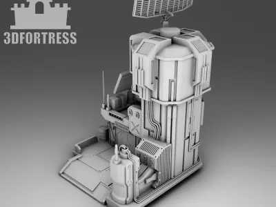 Mars base telecom 3D print model
