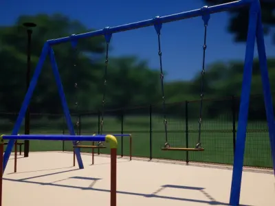 Japanese Playground Pack Low-poly 3D model