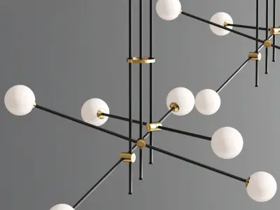 Vector Ceiling Chandelier 3D model