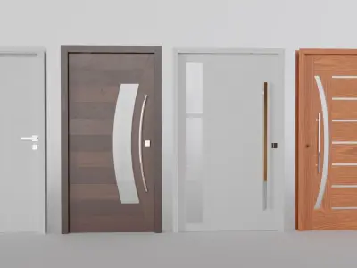 15 Modern Doors 3D model