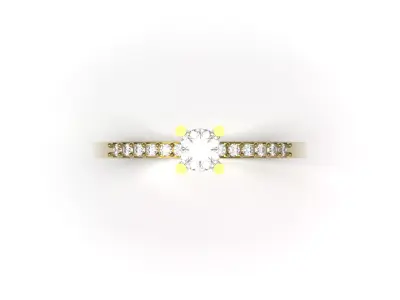wedding solitaire stl 3d printable ring model sr0121 3D print model