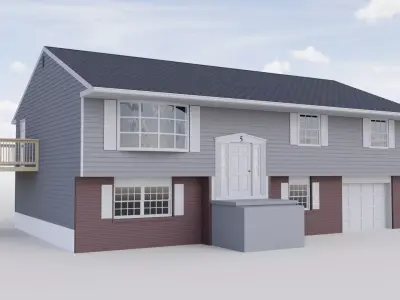 Single Family House 3D model purchase