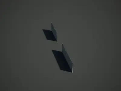 Metal mesh gates or fence Low-poly 3D model