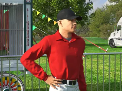  Young Man in Casual Clothes Rigged for Maya 