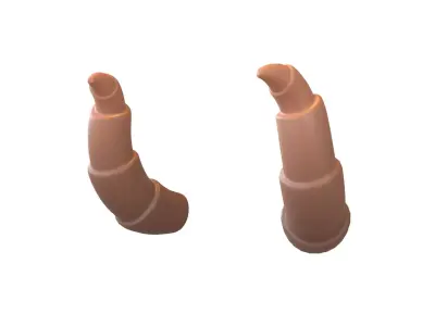 Demon Horn v2 005 Low-poly 3D model