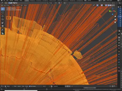 Alien Planet Sci-Fi Fantasy Scenery - Planet Explosion 3D model