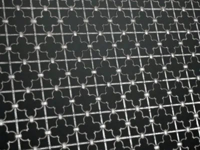 Silver Rust Metal Iron Guard Transparent PBR Seamless Texture