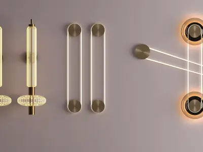 Modern lamp 3D model 9