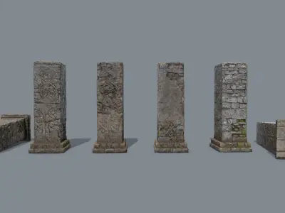 old ruin Low-poly 3D model