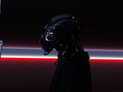 Futuristic Sci-Fi Robot High Detail 3D model