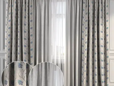 Curtain Set 182 3D model