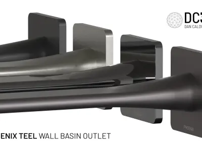 Phoenix Teel Wall Basin Taps 3D model