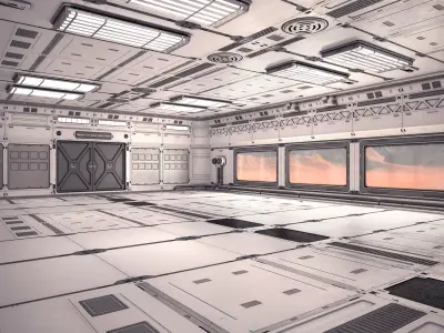 Sci Fi Lab Interior 02 3D model