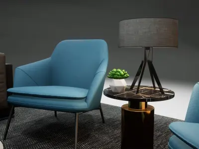 DH STUDIO Furniture Collection 12 Low-poly 3D model