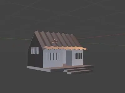 South Asian Village Type House Low-poly 3D model