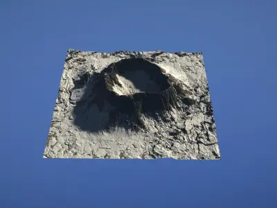 Landscape Environment Volcano Snow 36 Low-poly 3D model