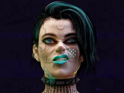 5 Cyber Skin Smart Material Brushes For SubstancePainter VOL04  3D model