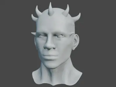 Darth maul head Low-poly 3D model
