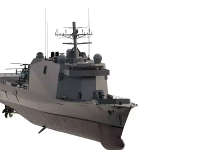 Russian navy stealth corvette 3D model