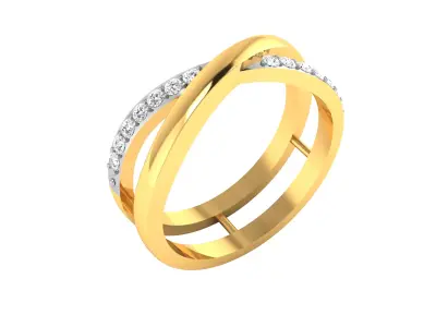 Diamond Ring For Women 3d Print Model 3D print model 34